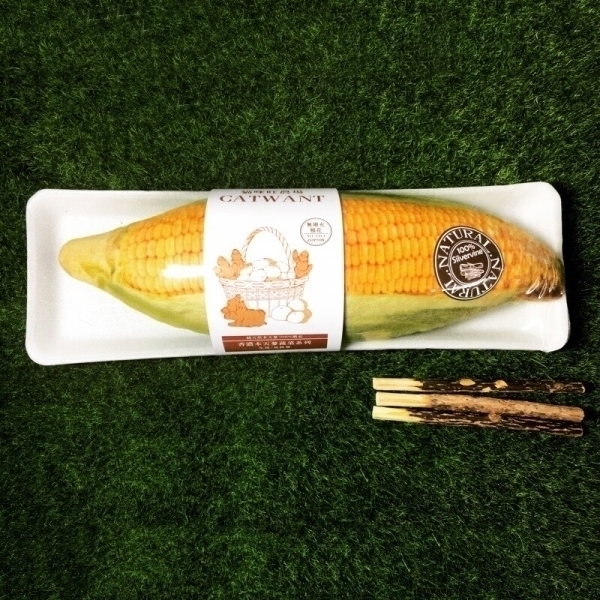 人氣精選玩具【貓咪旺農場】100%木天蓼填充蔬果玩具-大玉米