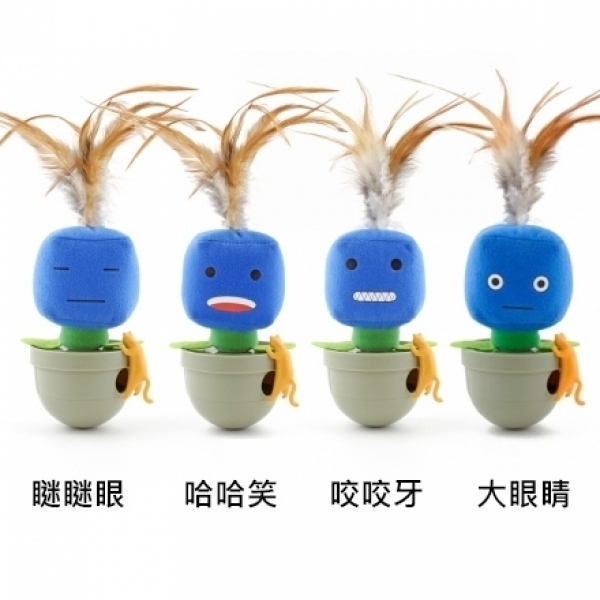人氣精選玩具【L’chic】羽毛不倒翁漏食玩具