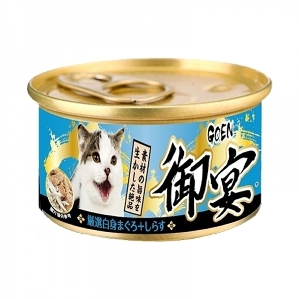 【御宴】貓湯罐80g-白身鮪魚+吻仔魚