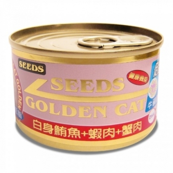 【GOLDEN CAT】 健康機能特級金貓罐170g-白身鮪魚+蝦肉+蟹肉(牛磺酸)