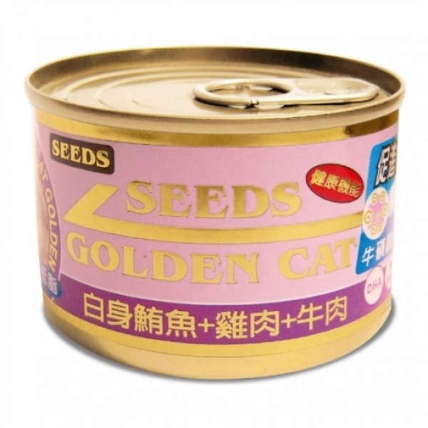 【GOLDEN CAT】 健康機能特級金貓罐170g-白身鮪魚+雞肉+牛肉(牛磺酸)