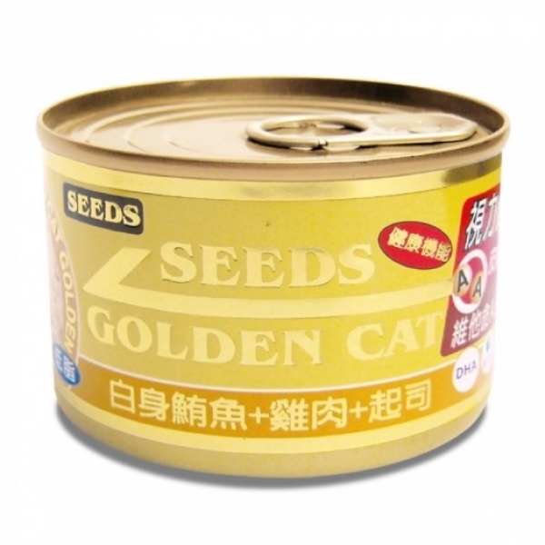 【GOLDEN CAT】 健康機能特級金貓罐170g-白身鮪魚+雞肉+起司(維他命A)