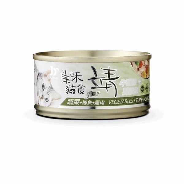 靖 Jing 美味貓罐 80G-鮪魚+雞肉+蔬菜