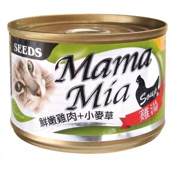 機能愛貓雞湯餐罐 鮮嫩雞肉+小麥草 170g MamaMia