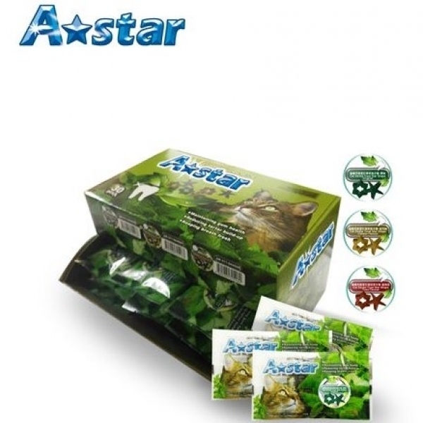 AStar 貓星形薄荷潔牙骨 三種口味 原味 起司 鮪魚 單包 貓咪潔牙骨