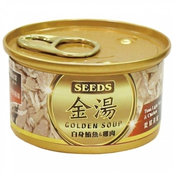 迎夏大作戰-金湯愛貓湯罐 白身鮪魚+雞肉 80g GOLDEN SOUP